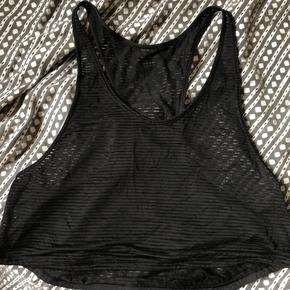 Cropped sheer tank
